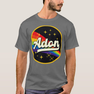 Camiseta Arco-Íris Adon No Estilo De Vintagem Espacial