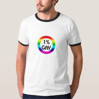 Camiseta Arco-íris alegre de 1% por PercentGay.com