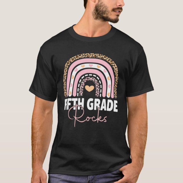 Camiseta Arco-Íris Alô, Equipe Rocks de 5º grau, 5 Grau S (Frente)