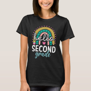 Camiseta Arco-Íris Alô segundo Grau De Volta Ao Professor S