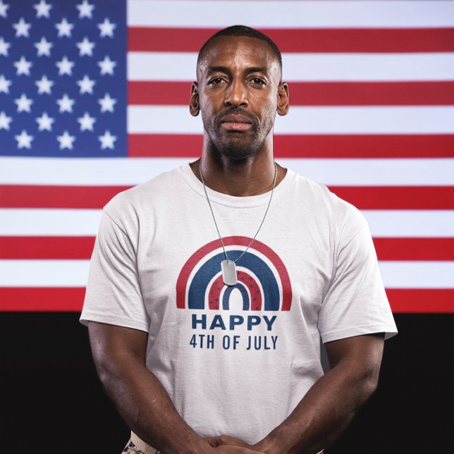 Camiseta Arco-íris Americano EUA Dia da Independência 4 de  (Criador carregado)