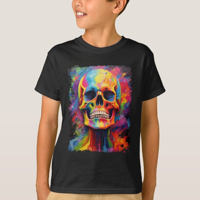 Camiseta Arco-Íris Anatomia Anatomia Assustadora Halloween (Frente)