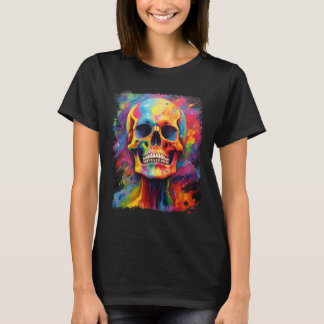 Camiseta Arco-Íris Anatomia Anatomia Assustadora Halloween