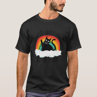 Camiseta Arco-íris Anti Bullying Paz Gentil Hippy Gato Esco