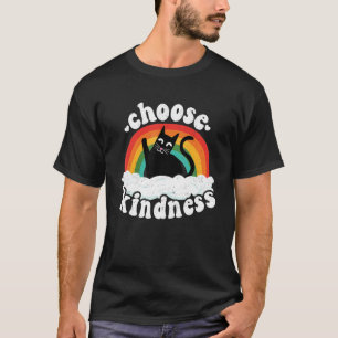Camiseta Arco-íris Anti Bullying Paz Gentil Hippy Gato Esco