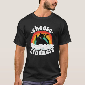 Camiseta Arco-íris Anti Bullying Paz Gentil Hippy Gato Esco