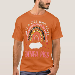 Camiseta Arco-Íris Apenas Uma Garota Que Ama Animais De Gui