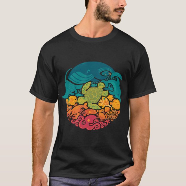 Camiseta Arco-íris Aquático (Frente)
