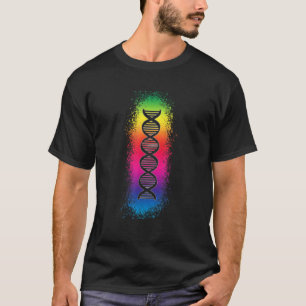 Camiseta Arco-Íris Arco-Íris de DNA humano Colorido