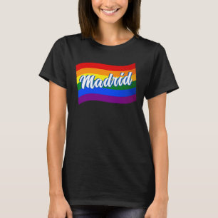 Camiseta Arco-íris Bandeira Espanha Madrid LGBT