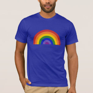 Camiseta Arco-íris brilhante sobre Orgulho LGBT Azul