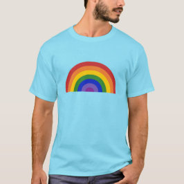 Camiseta Arco-íris brilhante sobre Orgulho LGBT Azul Claro