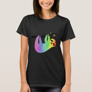 Camiseta Arco-Íris Cinto Lgbtq Silhouter Watercolor Yog