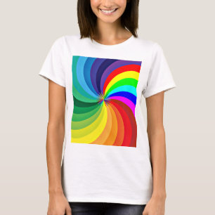 Camiseta Arco-Íris Colorido Mandala
