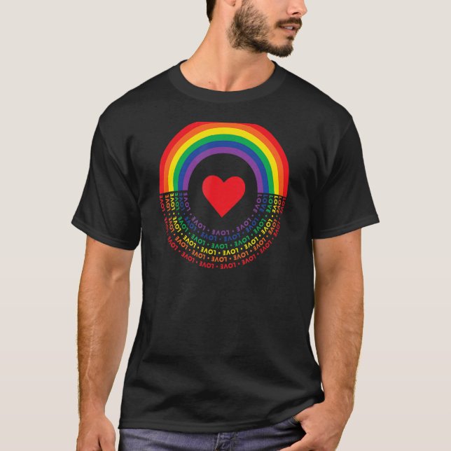 Camiseta Arco-Íris Com Círculo De Amor, Todos Incluindo Acc (Frente)