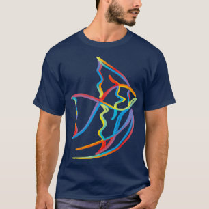 Camiseta Arco-Íris Cor Peixes Ornamentais