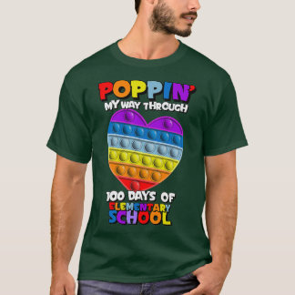 Camiseta Arco-Íris Coração 100 Dias de Escola