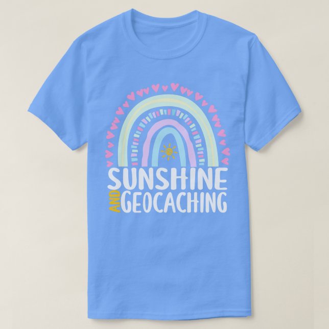 Camiseta Arco-íris cúmulo sunto e geocaching para mulheres  (Frente do Design)