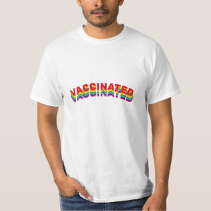 Camiseta Arco-íris curva do gay Lgbt lgbtq orgulho vacinad