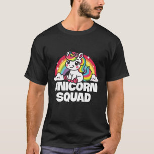 Camiseta Arco-Íris Cute Esquadrão Unicórnio