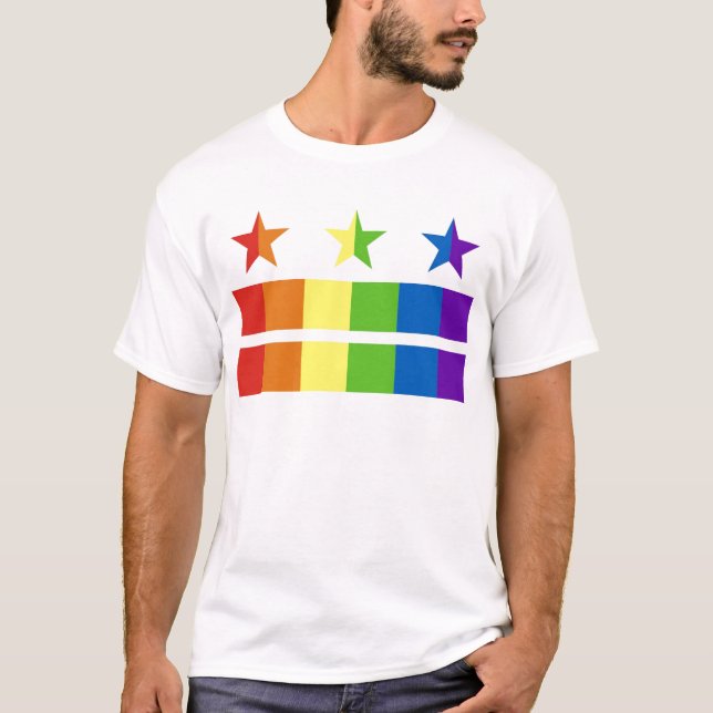 Camiseta Arco-íris da bandeira da C.C. (Frente)