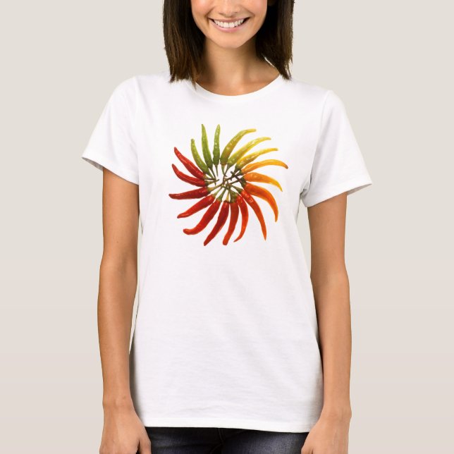 Camiseta Arco-íris da pimenta (Frente)