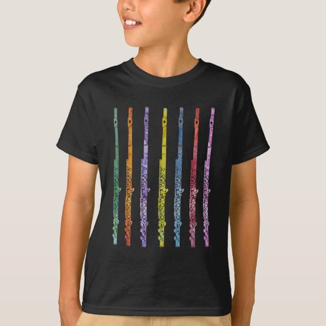 Camiseta Arco-íris das flautas (Frente)