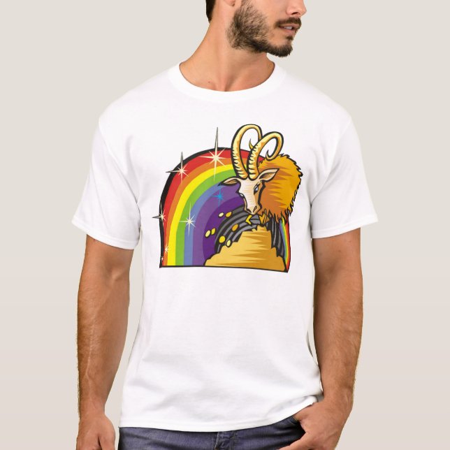 Camiseta Arco-íris de 1980 com Capricórnio (Frente)
