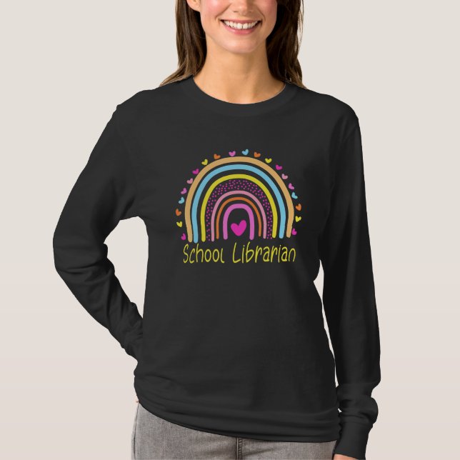 Camiseta Arco-Íris de Bibliotecas Escolares (Frente)