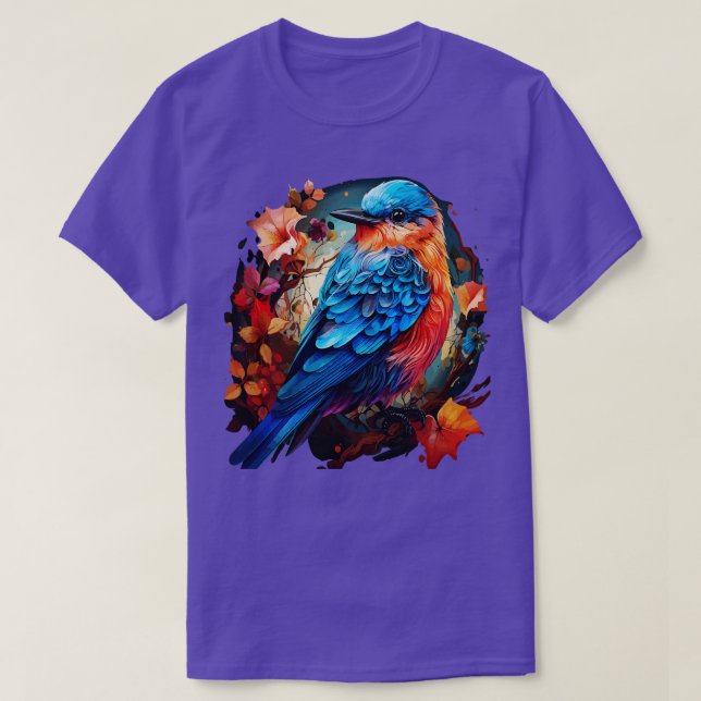 Camiseta Arco-Íris de Bluebird Oriental (Frente do Design)