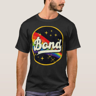 Camiseta Arco-Íris De Bond No Estilo De Grunge Da Vintage E