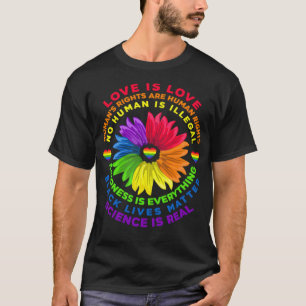 Camiseta Arco-Íris de Direitos Humanos LGBT -escala padrã