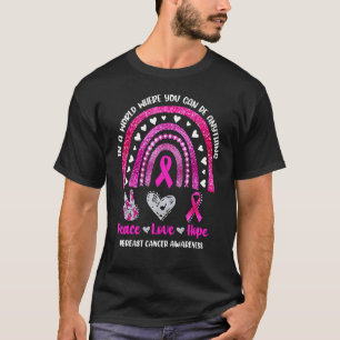 Camiseta Arco-Íris De Fita Rosa Num Mundo Onde Você Pode Se