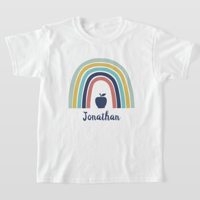 Camiseta Arco-íris de fruta de maçã com eco moderno (Postura )