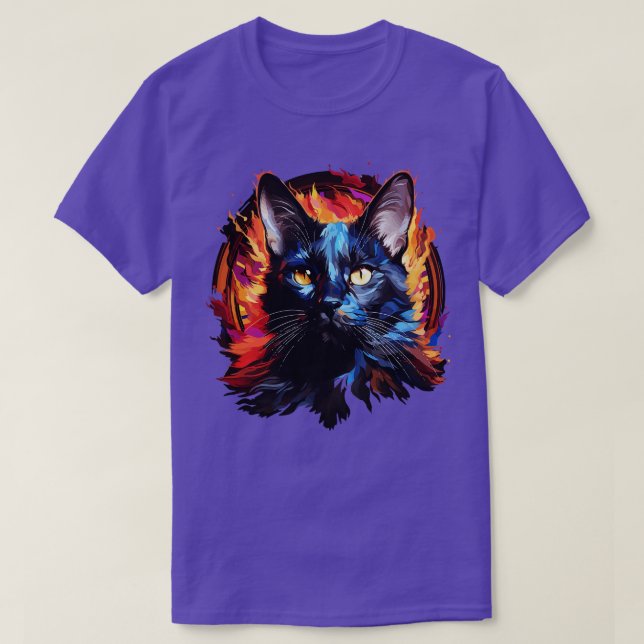 Camiseta Arco-Íris de Gato Tonkinês (Frente do Design)