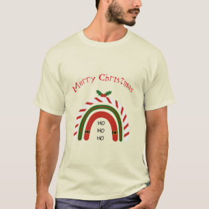 Camiseta Arco-Íris de Natal Deixe nevar