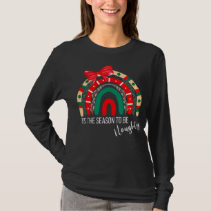 Camiseta Arco-íris de Natal É a Temporada para ser Malicios