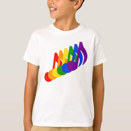 Camiseta Arco-íris de notas musicais