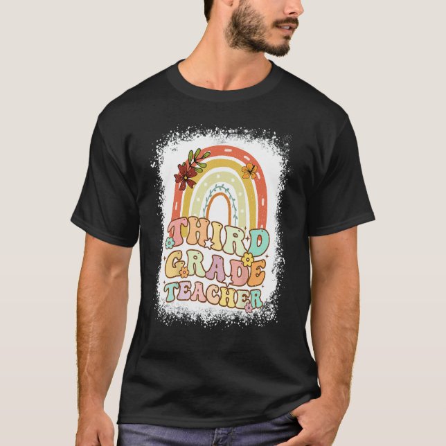 Camiseta Arco-Íris De Terceiro Grau Branqueado De Volta À E (Frente)