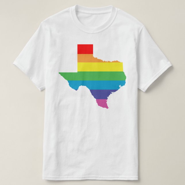 Camiseta arco-íris de texas (Frente do Design)