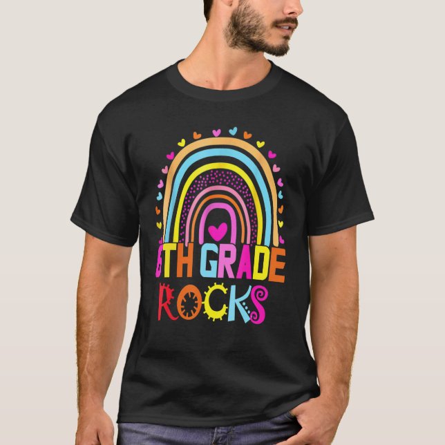 Camiseta Arco-Íris do 1º ano do time do 1º ano do 6 (Frente)
