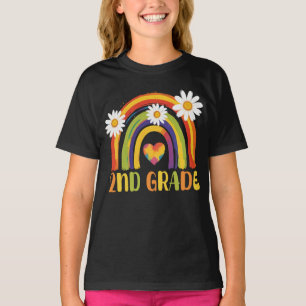 Camiseta Arco-Íris do 2º ano Volta ao segundo escolar