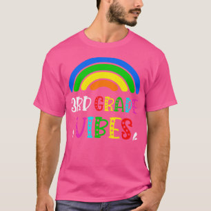 Camiseta Arco-Íris do 3º ano Volta às Crianças Escolares
