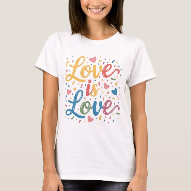 Camiseta "Arco-Íris do Amor" (Frente)