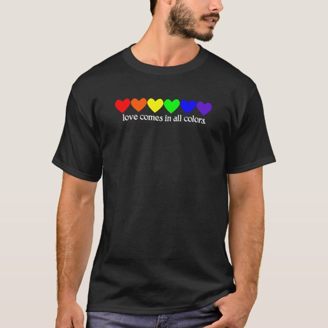 Camiseta Arco-íris do amor (Frente)