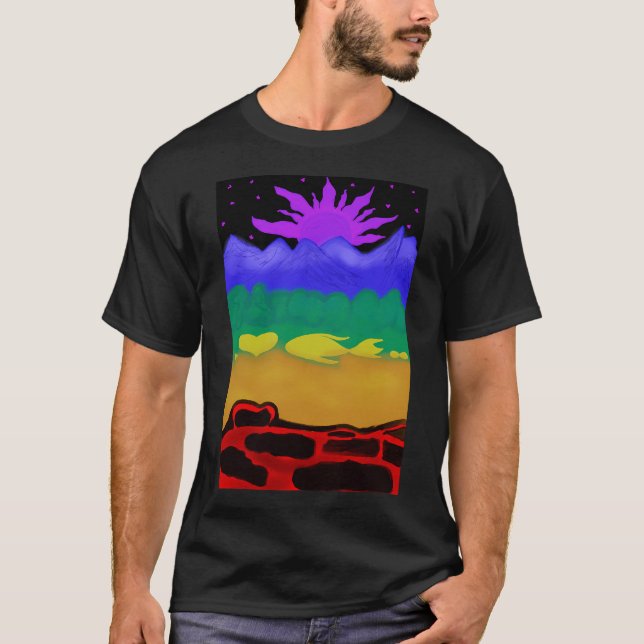 Camiseta Arco-íris do Céu ao Inferno (Frente)