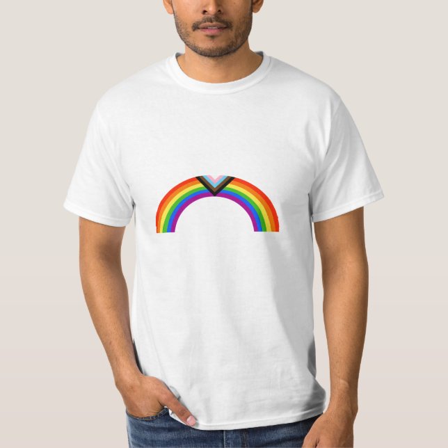 Camiseta Arco-íris do Orgulho Progressivo (Frente)