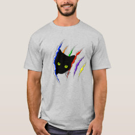 Camiseta Arco-íris do proprietário do gato do orgulho gay