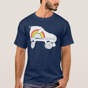 Camiseta arco íris do skate quádruplo