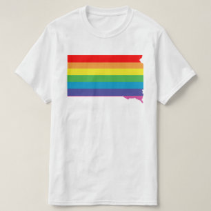 Camiseta arco-íris do sul dakota